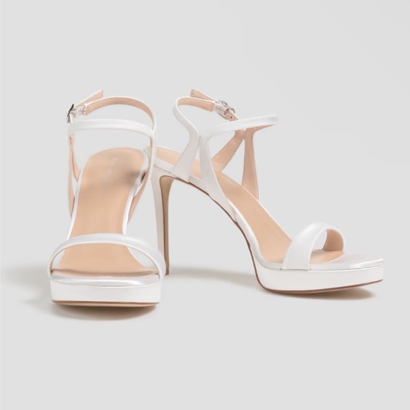 STUART WEITZMAN Mariposa Satin Platform Sandals size 7.5 - Picture 2 of 15